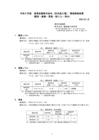 環境調査結果概要版2024年版表紙